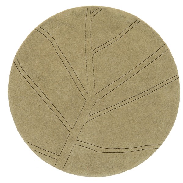 现代简约叶子纹理图案圆形地毯贴图