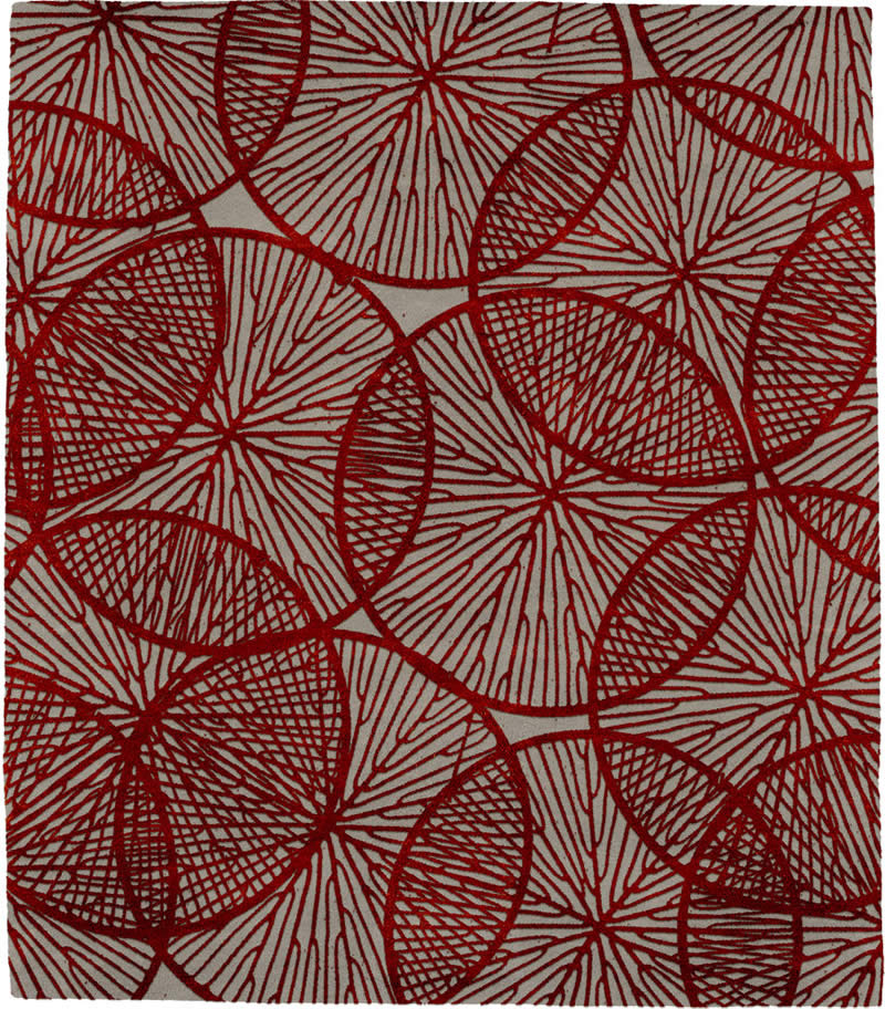 新中式红灰色圆形纹理图案地毯贴图