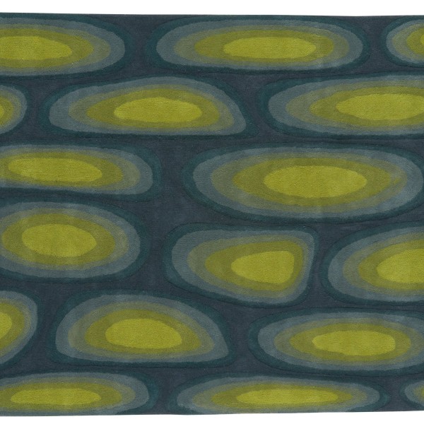 现代风格灰墨色黄绿色简单图案地毯贴图