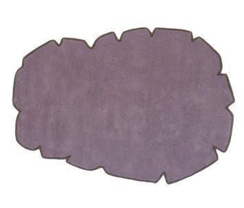 现代风格浅紫色简单图案异形地毯贴图