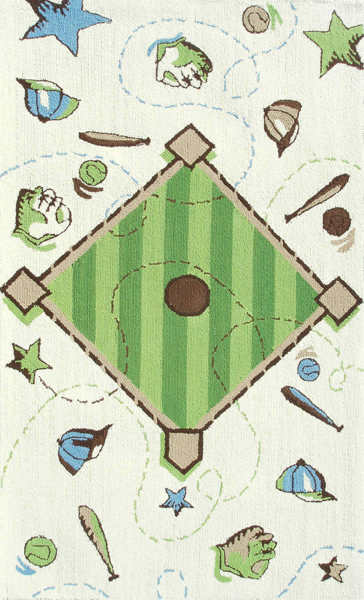 现代风格棒球图案儿童地毯贴图