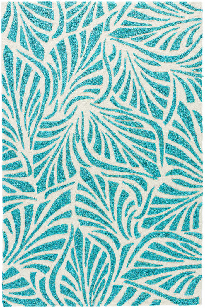 现代风格蓝白色叶子纹理图案地毯贴图