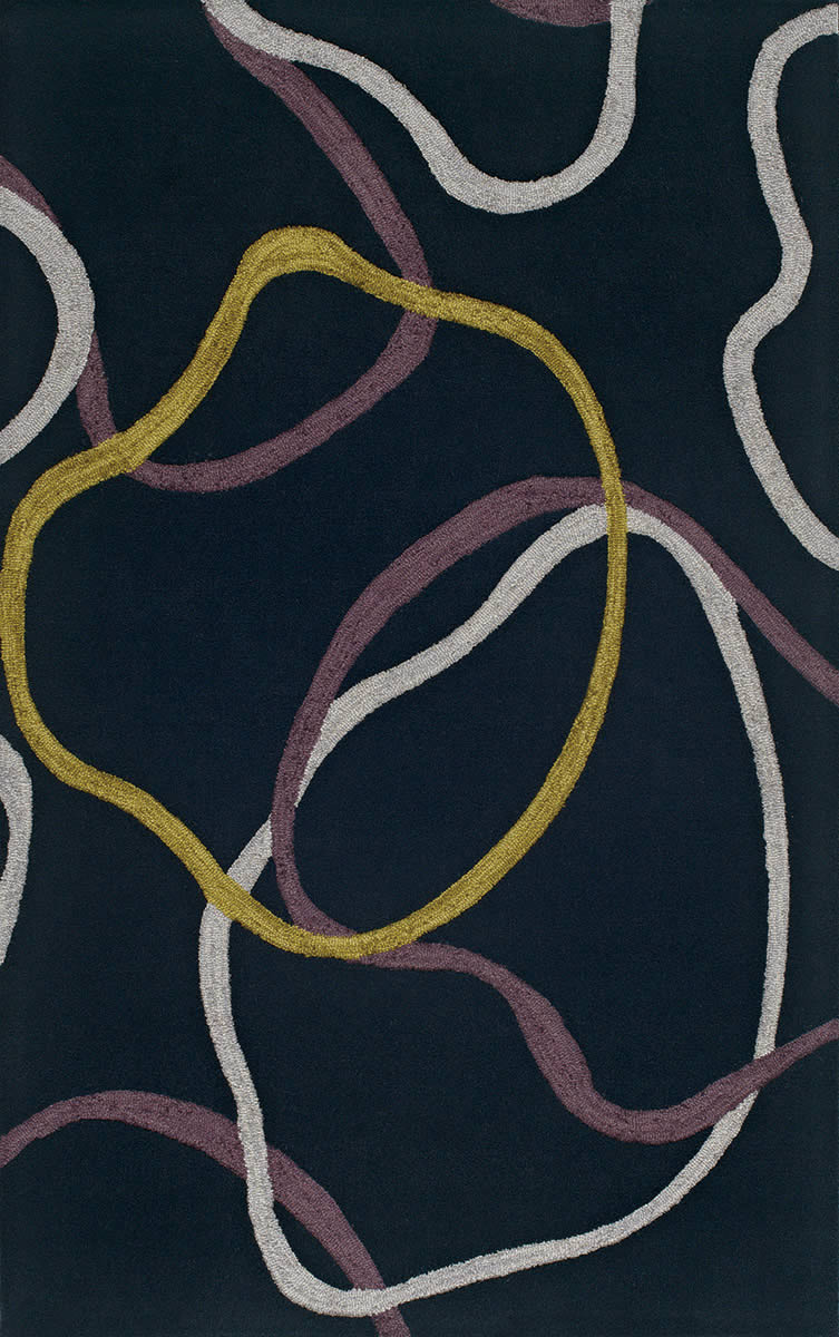 现代风格深蓝色简单纹理图案地毯贴图