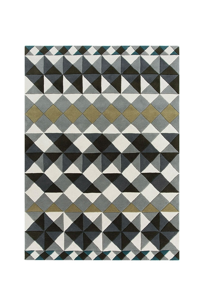 现代风格灰白色几何三角图形地毯贴图