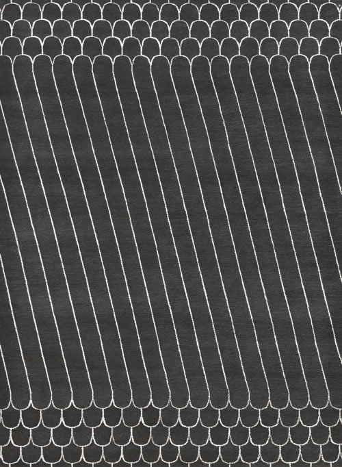 新中式黑白几何线条纹理图案地毯贴图