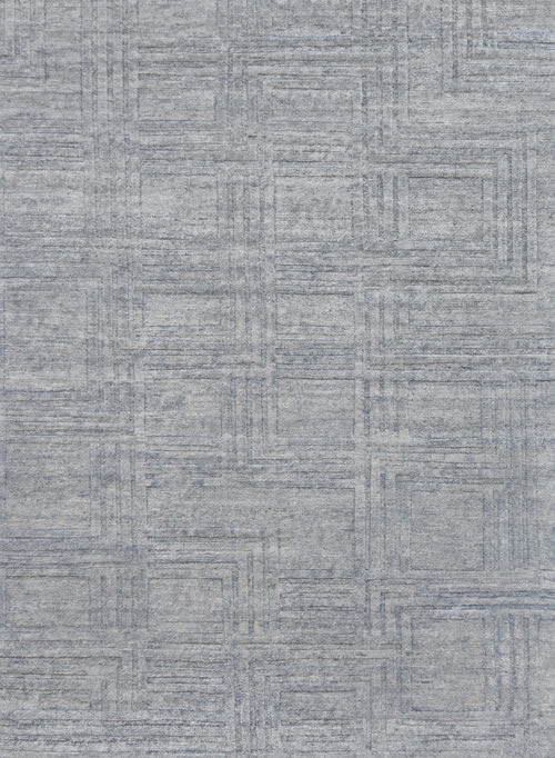 新中式蓝灰色高低纹理图案地毯贴图