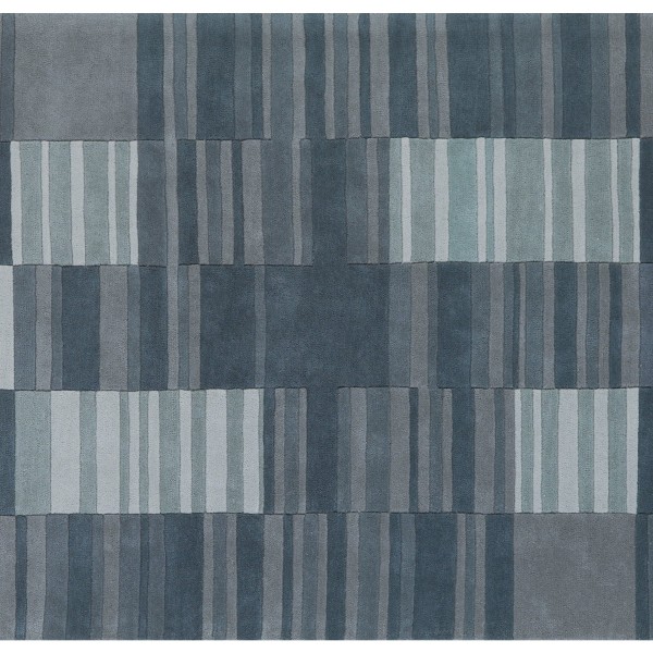 现代风格墨灰色矩形图案地毯贴图