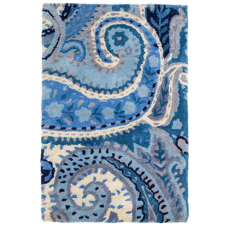 现代美式蓝灰色花纹图案地毯贴图
