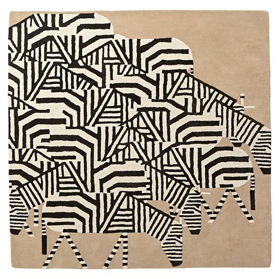 现代风格斑马动物图案地毯贴图