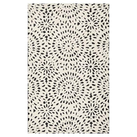 现代风格黑白色黑点花纹图案地毯贴图