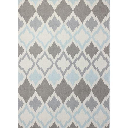 现代风格浅蓝灰白色几何图案地毯贴图