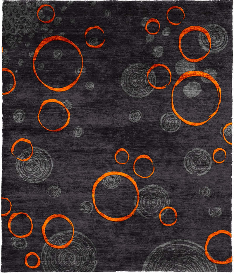 现代风格紫灰色圆圈图案地毯贴图