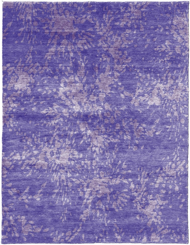 现代风格蓝紫色抽象花纹图案地毯贴图