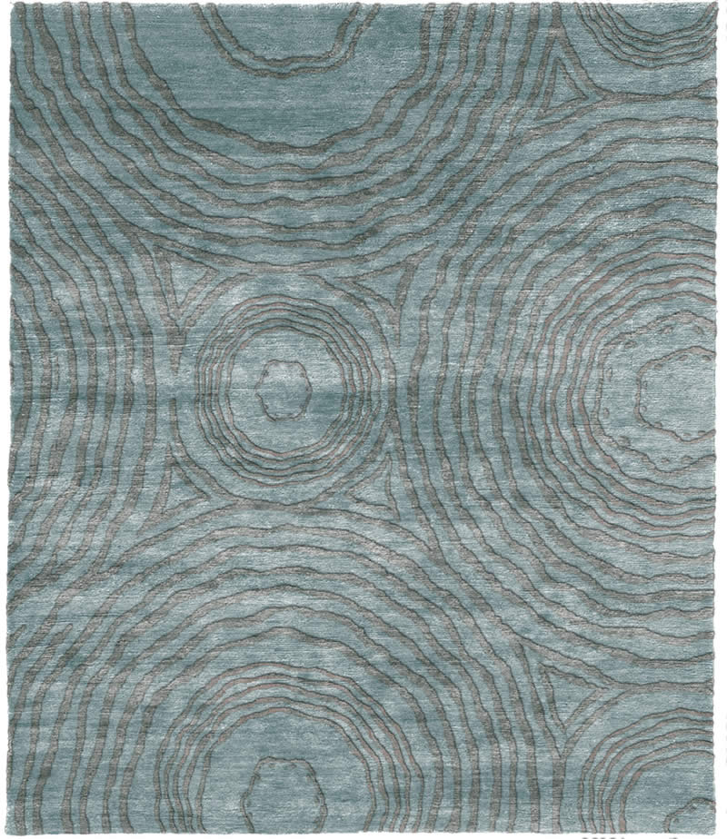 现代风格灰蓝色圆圈图案地毯贴图
