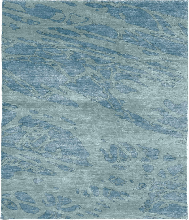 现代风格浅蓝色抽象图案地毯贴图