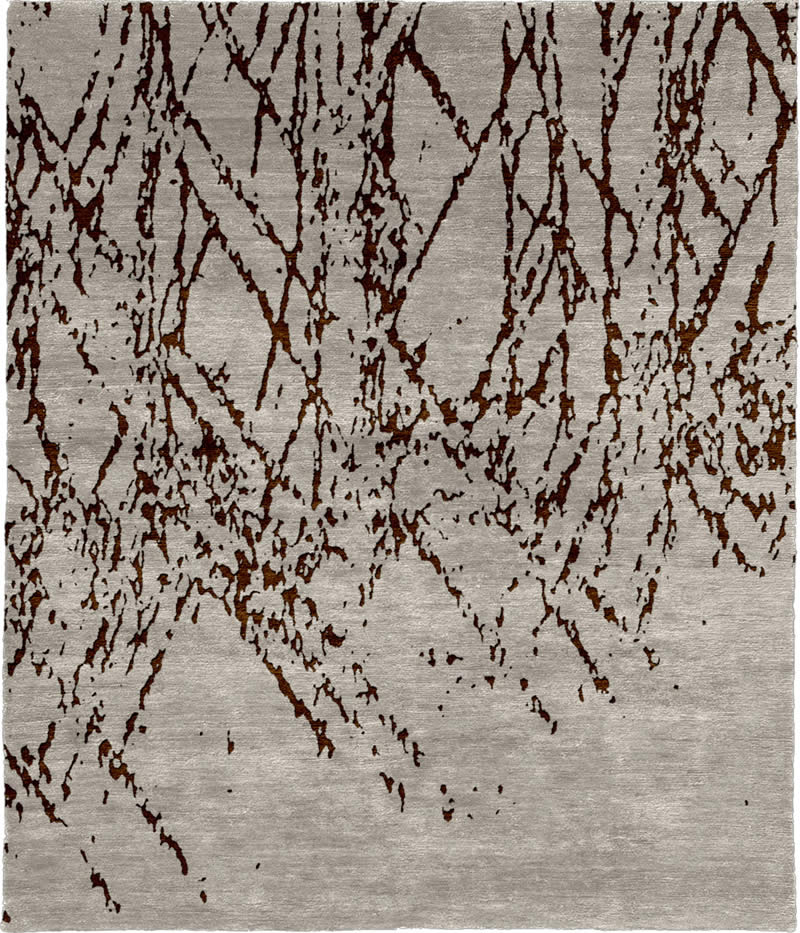 现代风格灰色柳树枝柳图案地毯贴图