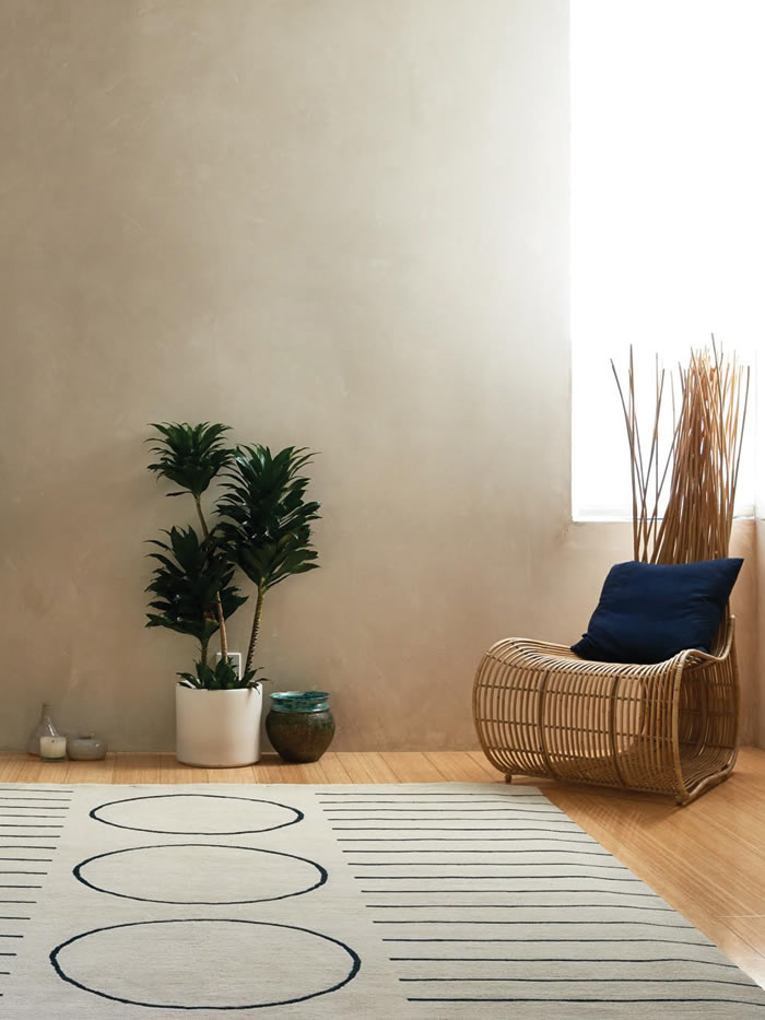 现代风格咖白色圆圈线条图案地毯贴图
