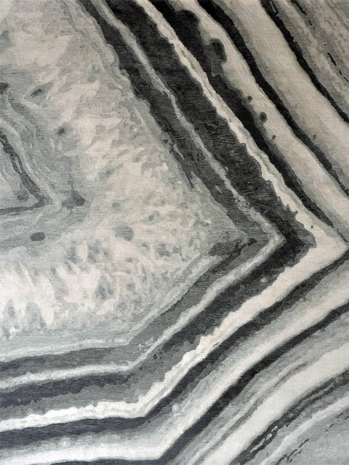 现代美式深浅灰墨色抽象图案地毯贴图-高端