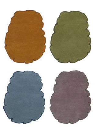 现代简约纯色异形简单图案地毯贴图