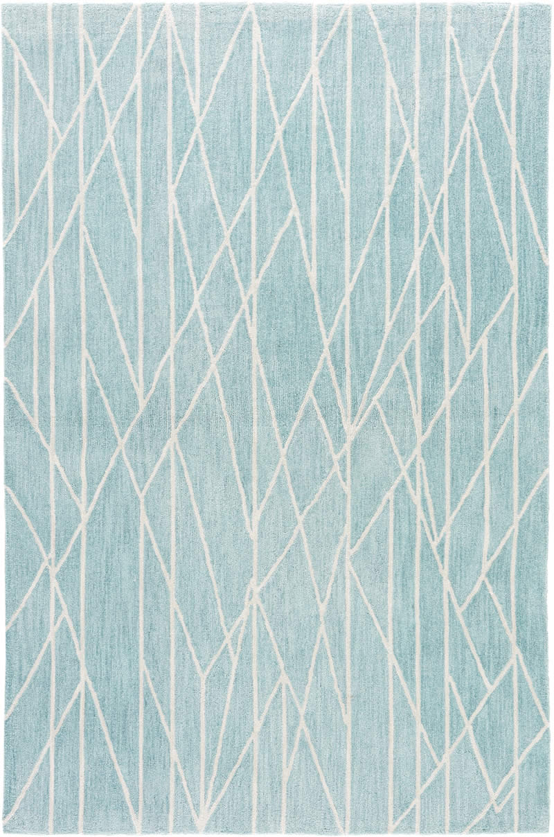 现代风格天蓝色白色线条地毯贴图