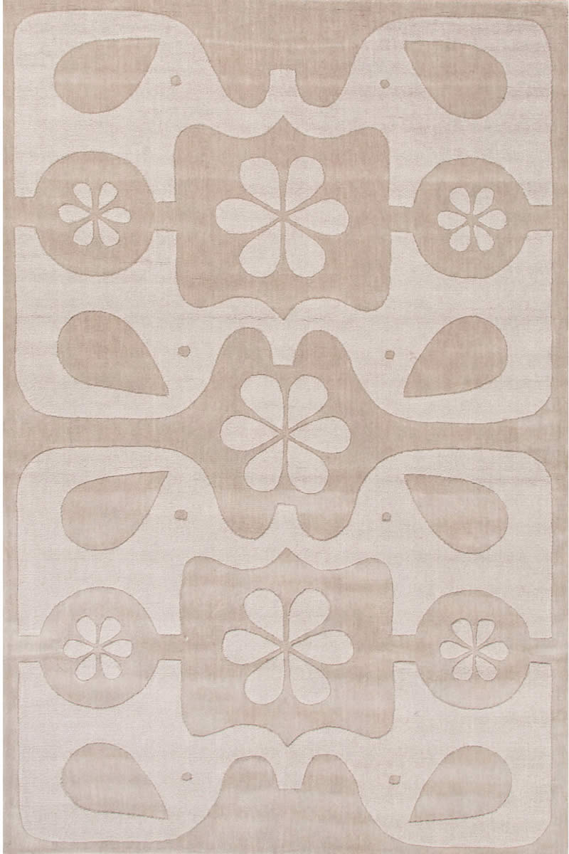 现代风格浅咖色简单花纹图案地毯贴图