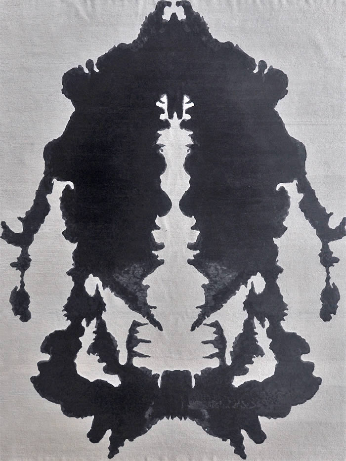 现代简约黑白色抽象图案地毯贴图