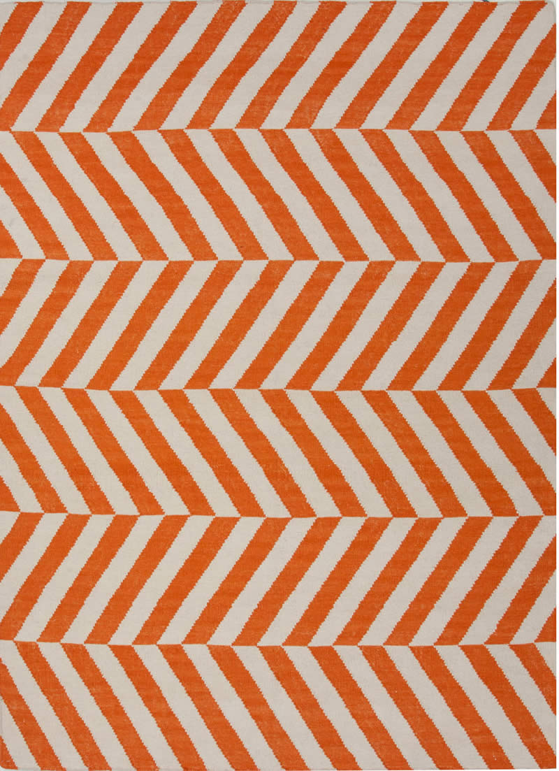 现代风格橘红白色几何纹理图案地毯贴图