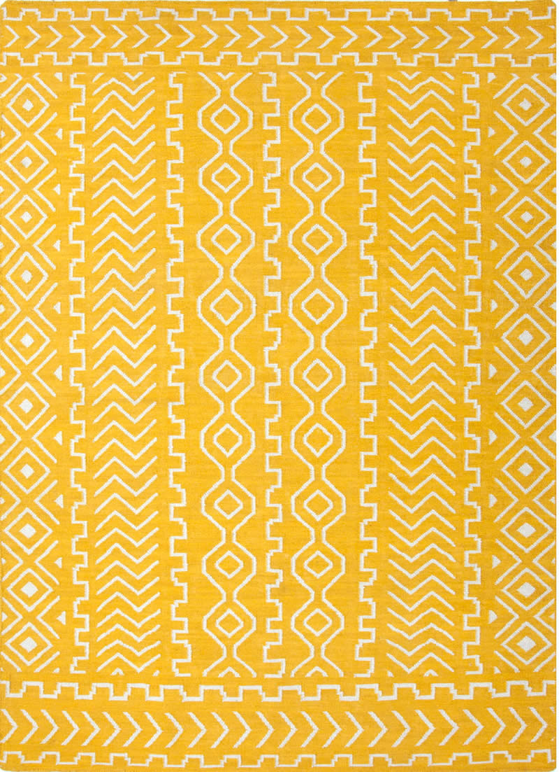 现代风格黄白色几何图案地毯贴图