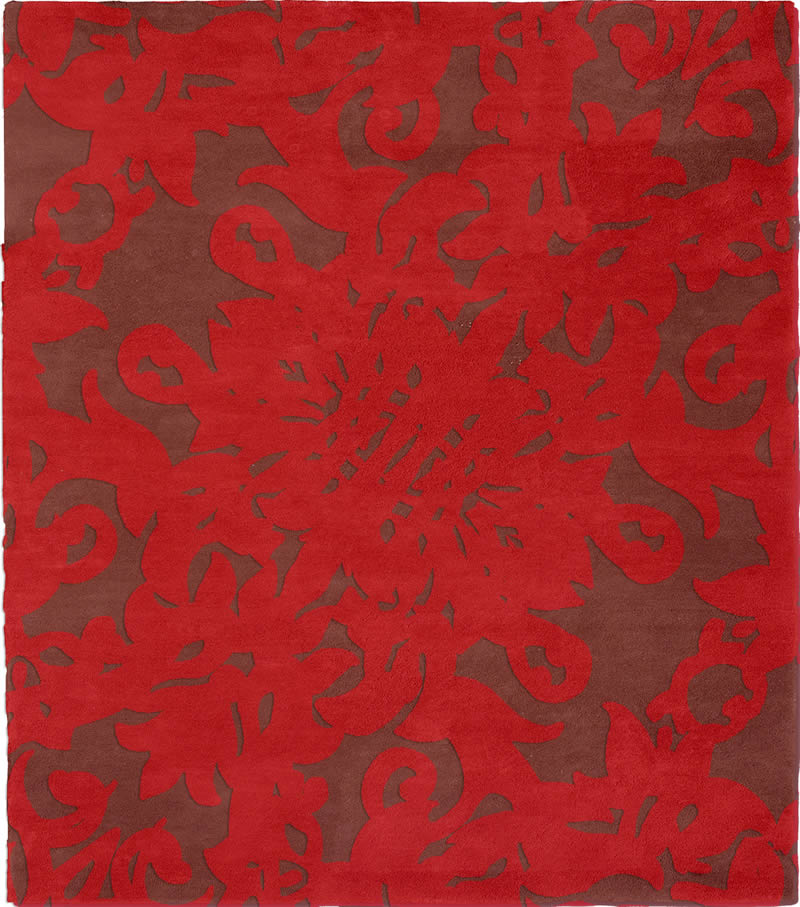 新中式中国色花纹图案地毯贴图