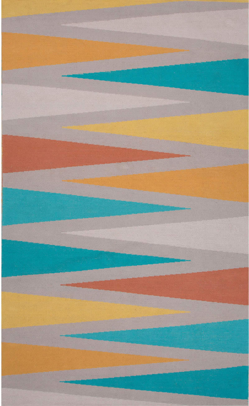 现代风格几何三角色块图案地毯贴图