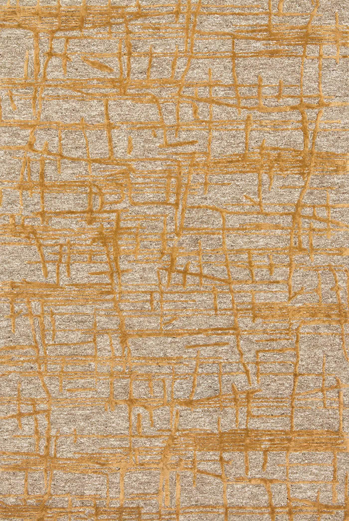 现代风格灰黄色抽象几何纹理图案地毯贴图