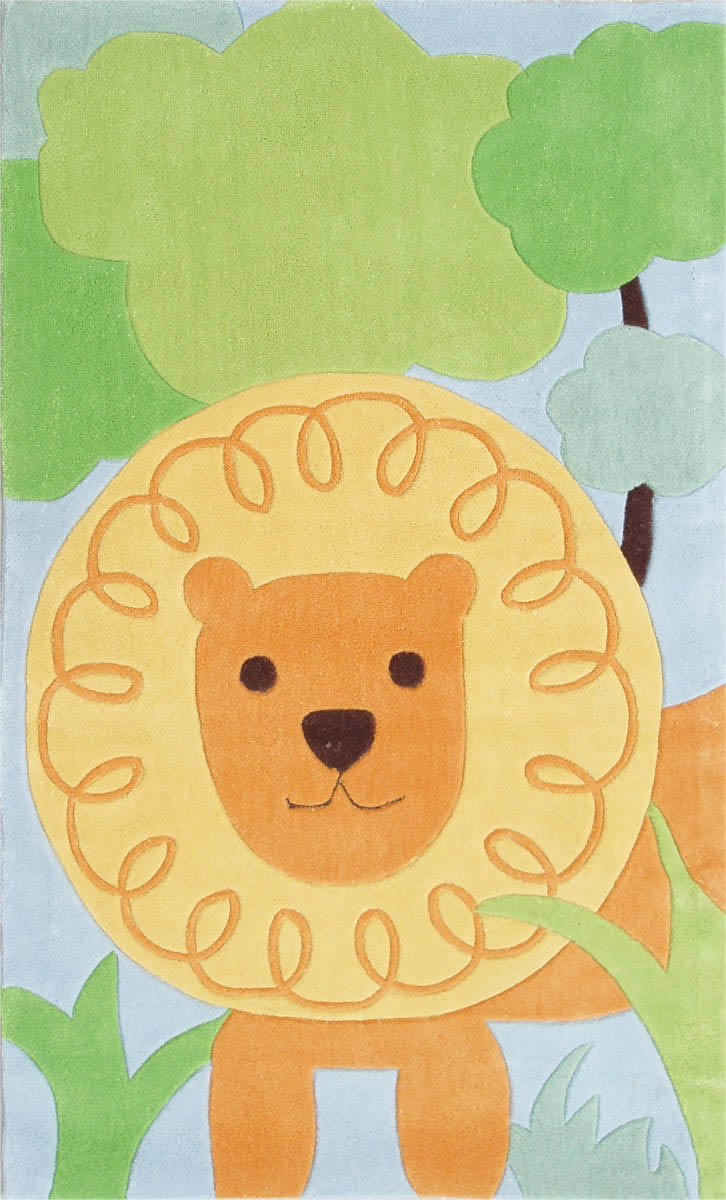 现代风格狮子图案儿童地毯贴图