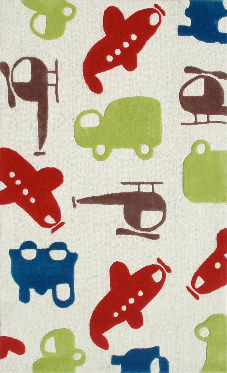 现代风格小飞机图案儿童地毯贴图