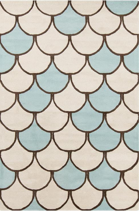 现代风格蓝白色扇形图案地毯贴图