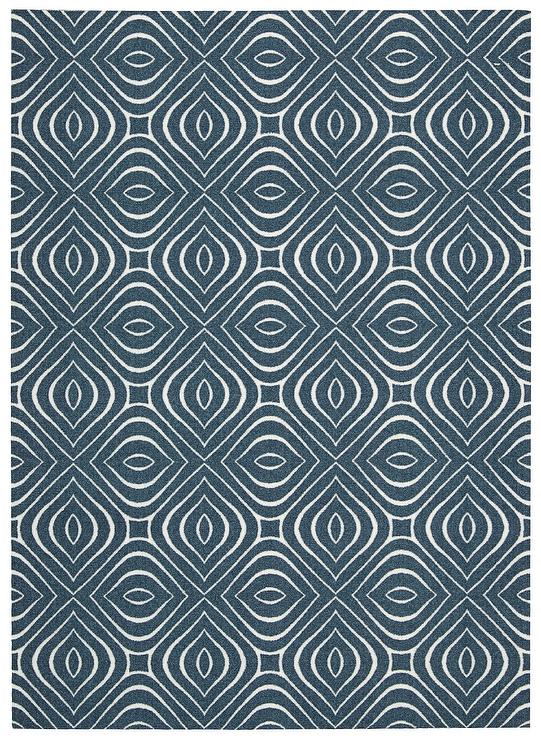 现代风格深蓝色几何花型图案地毯贴图