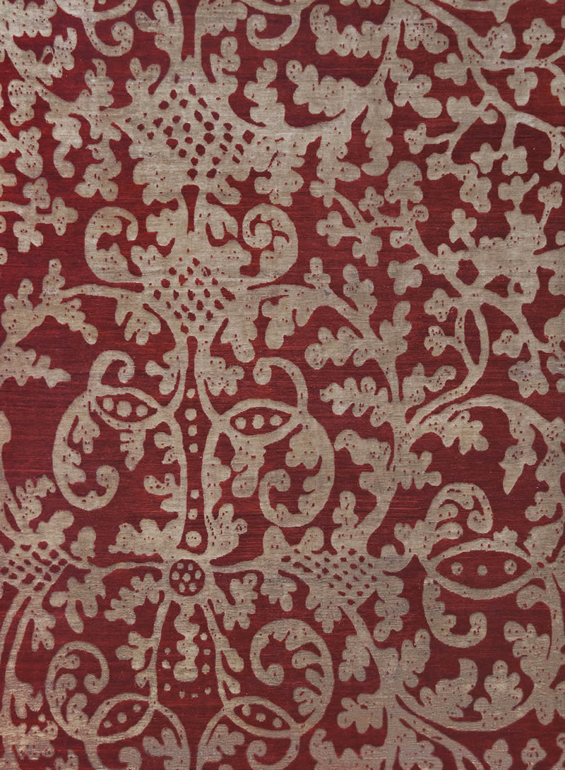美式风格红色简单花纹图案地毯贴图
