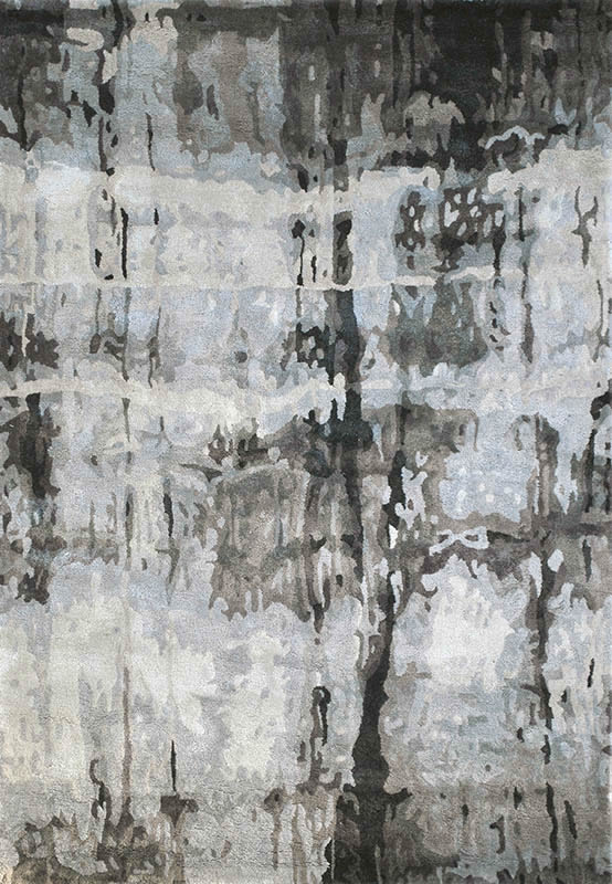 现代风格深灰浅蓝抽象图案地毯贴图