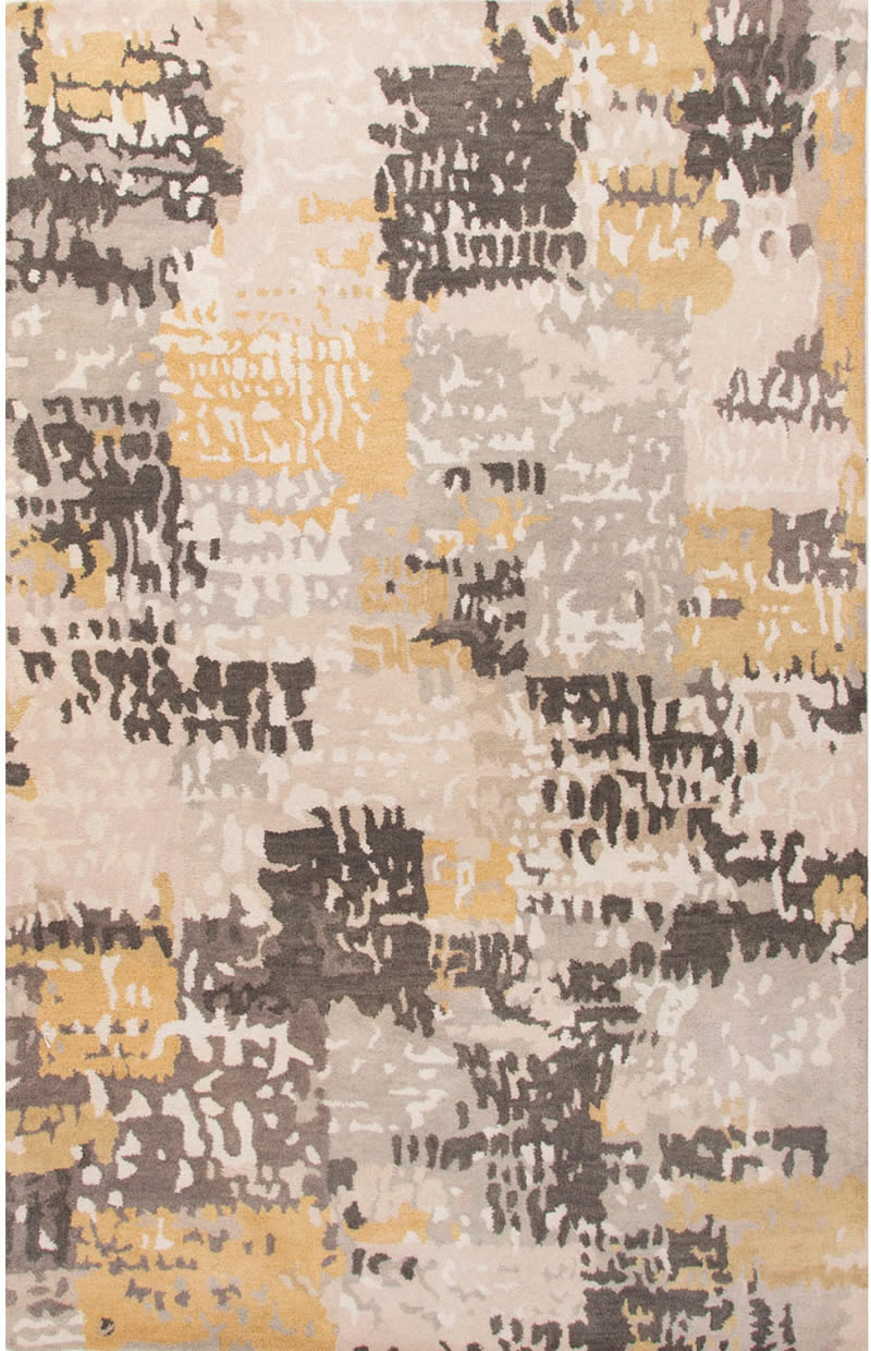 现代风格深浅咖黄色抽象图案地毯贴图