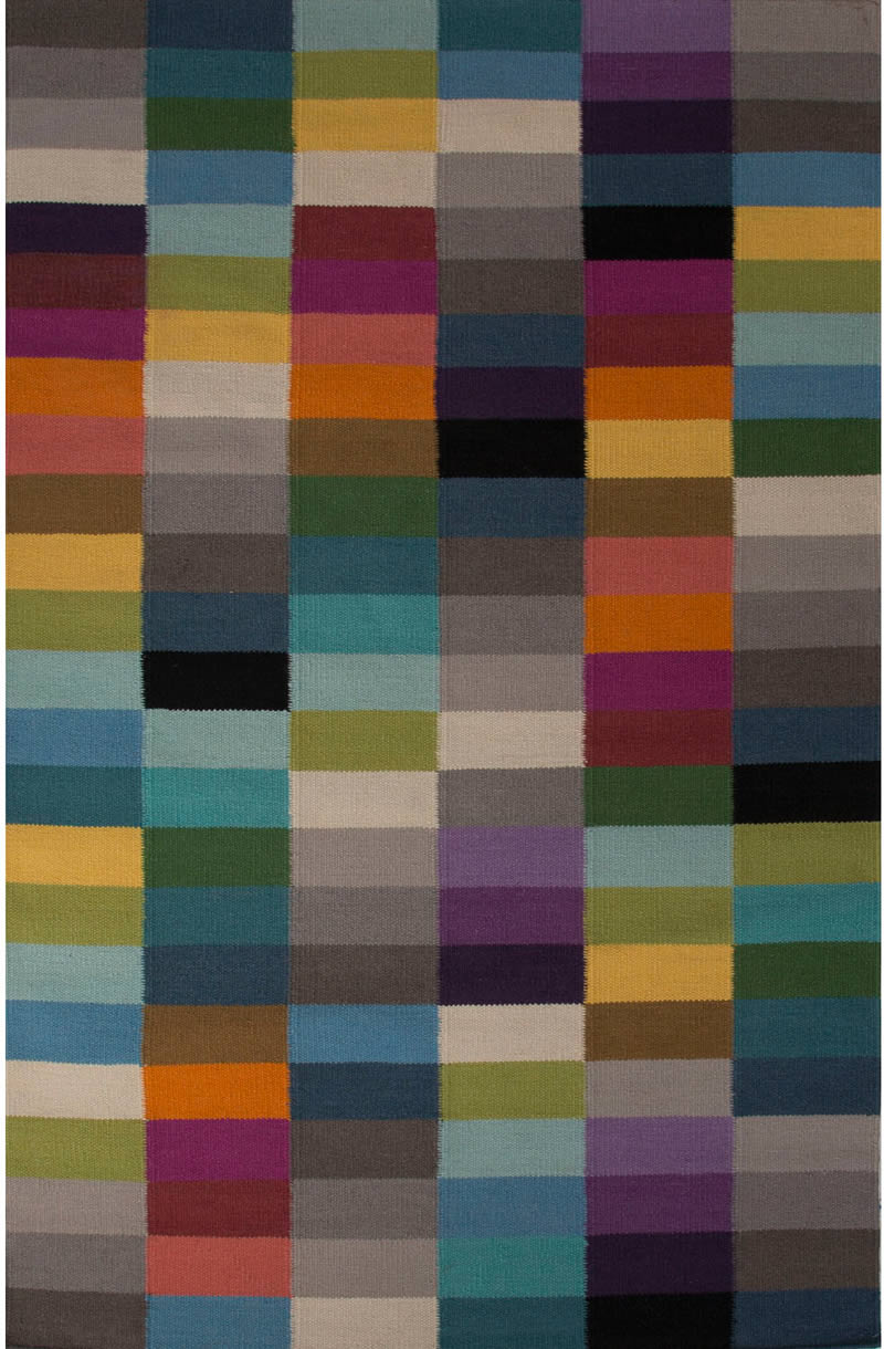现代风格彩色格子图形图案地毯贴图