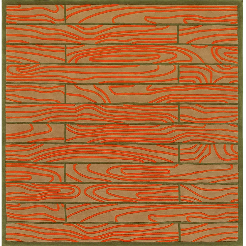 现代风格橘红灰色纹理图案地毯贴图