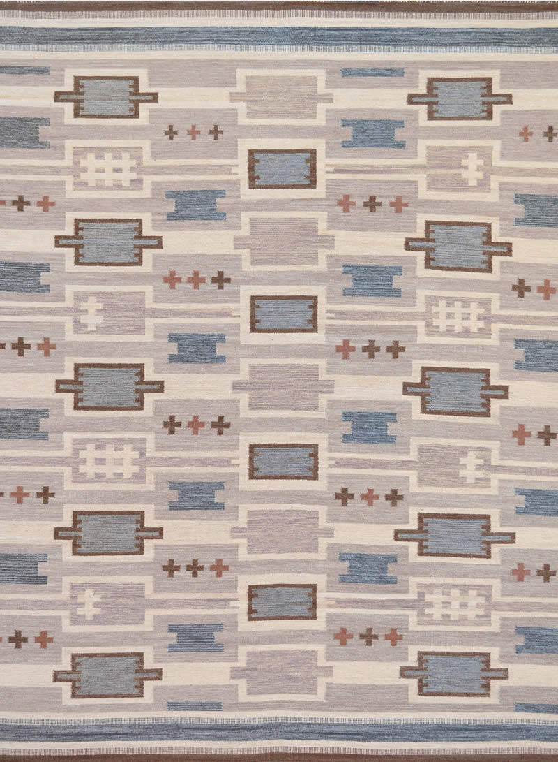 美式风格复古简单几何图案地毯贴图