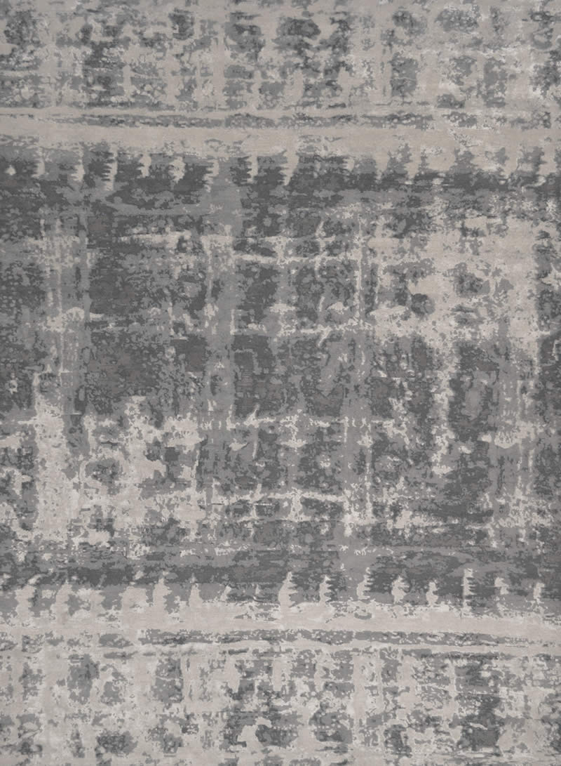 现代风格灰墨色抽象图案地毯贴图