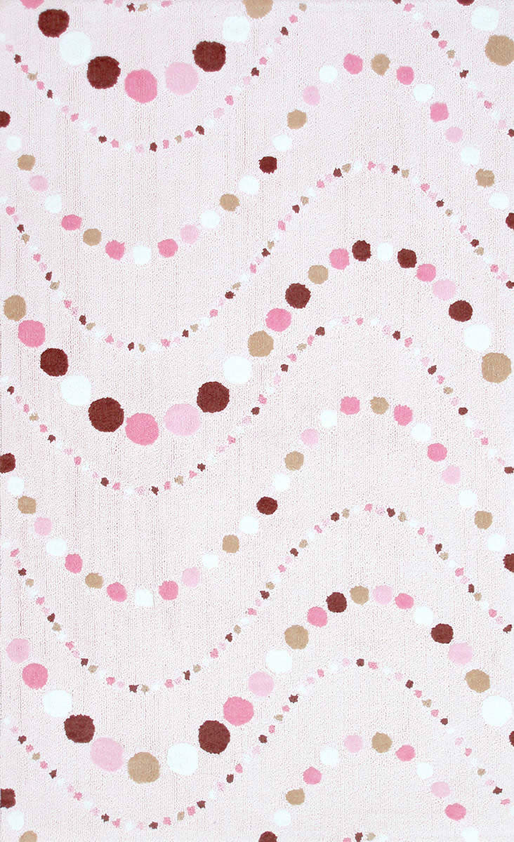 现代风格浅粉红色圆点图案儿童地毯贴图