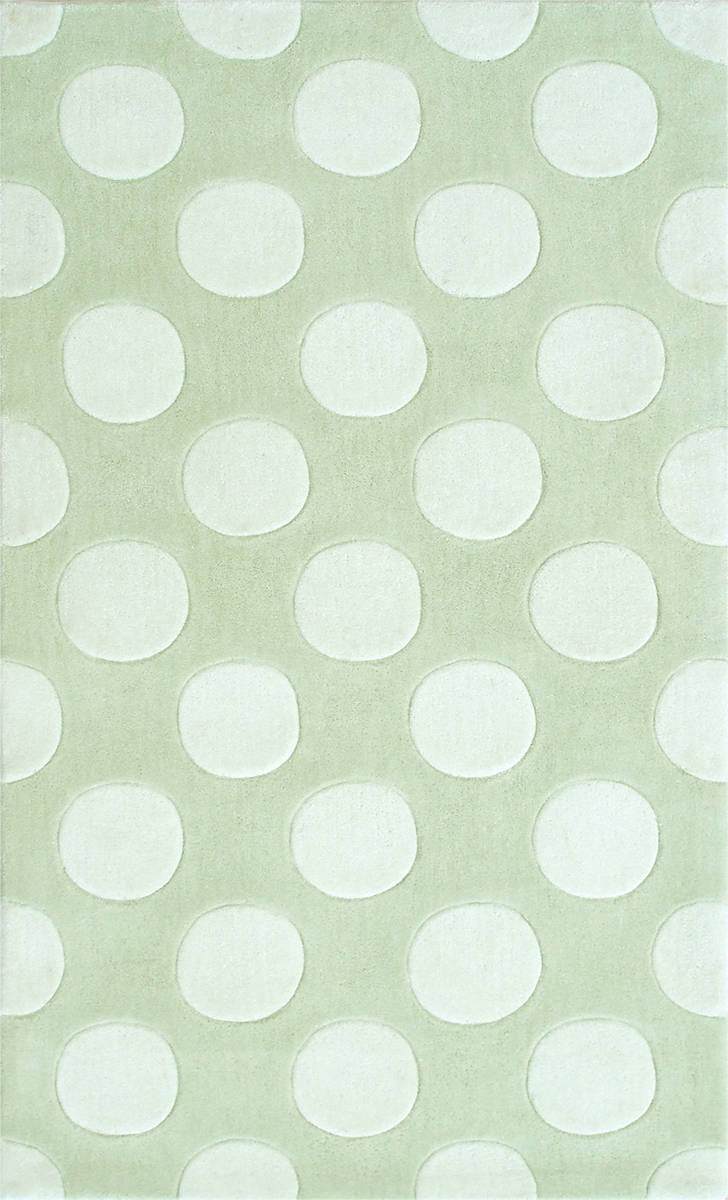 现代风格浅绿色圆圈图案儿童地毯贴图