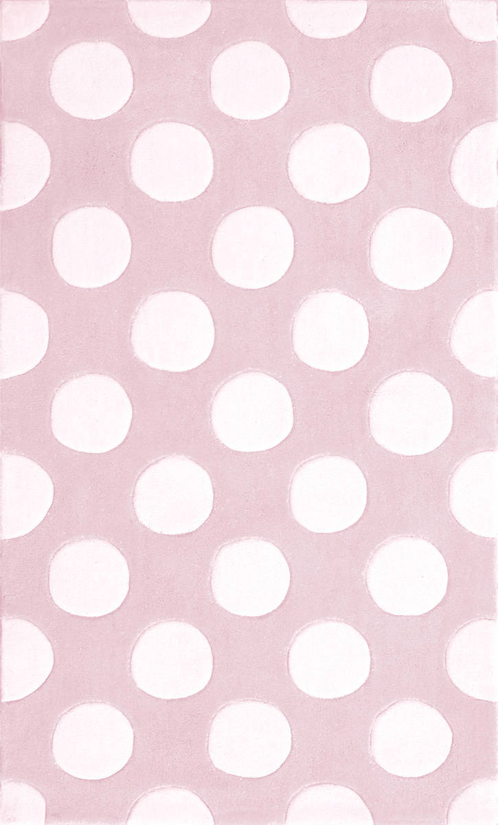 现代风格粉色白点图案儿童地毯贴图