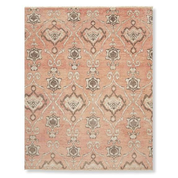 美式风格浅粉色花纹图案地毯贴图