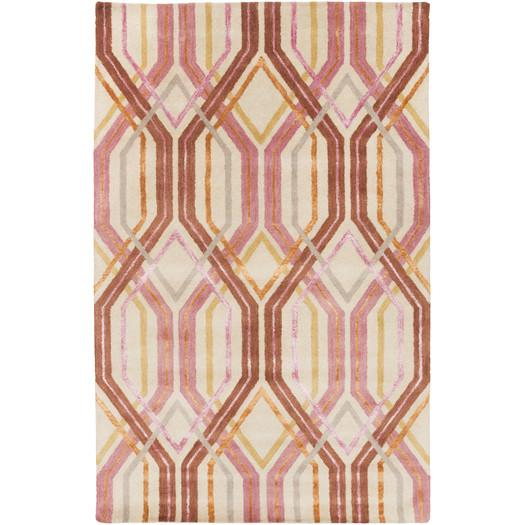 现代风格深浅粉红色几何图案地毯贴图