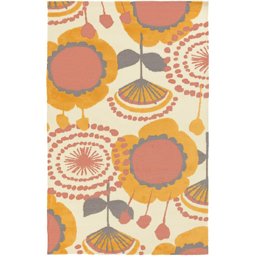 现代风格向日葵蒲公英图案儿童地毯贴图