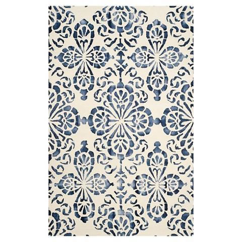 现代美式深蓝墨色简单花纹图案地毯贴图