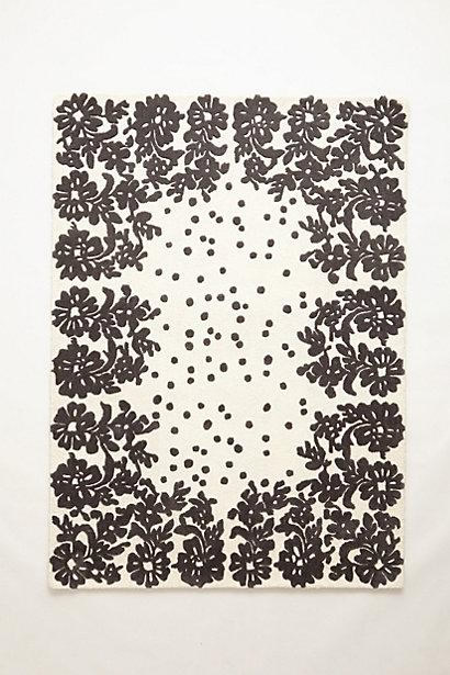 现代美式深灰白色花纹图案地毯贴图